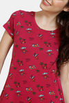 Zivame Summertime Knit Cotton Loungewear Dress - Sangria — thumbnail 5