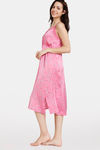 Zivame Sprigged Florals Woven Mid Length Nightdress - Aurora Pink — thumbnail 2