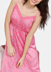 Zivame Sprigged Florals Woven Mid Length Nightdress - Aurora Pink — thumbnail 5