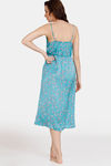 Zivame Sprigged Florals Woven Mid Length Nightdress - Tile Blue — thumbnail 3