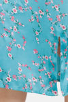 Zivame Sprigged Florals Woven Mid Length Nightdress - Tile Blue — thumbnail 6