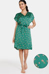 Zivame Sprigged Florals Woven Robe - Greener Pastures — thumbnail 1