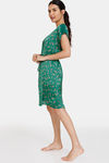 Zivame Sprigged Florals Woven Robe - Greener Pastures — thumbnail 2