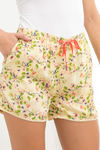Zivame Flowers and Frills Viscose Shorts - Yellow — thumbnail 5