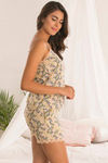 Zivame Flowers N Frills Viscose Shorts Set - Yellow N Print — thumbnail 2