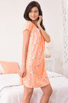 Zivame Crazy Farm Cotton Short Length Nightdress - Orange — thumbnail 4