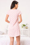 Zivame Three Musketeers Knit Cotton Short Length Nightdress - Pink — thumbnail 3