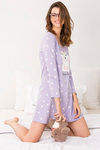 Zivame Three Musketeers Cotton Short Length Nightdress - Purple — thumbnail 4
