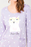 Zivame Three Musketeers Cotton Short Length Nightdress - Purple — thumbnail 5