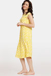 Zivame Z Fun Knit Poly Knee Length Nightdress - Maize — thumbnail 2