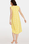 Zivame Z Fun Knit Poly Knee Length Nightdress - Maize — thumbnail 3