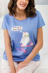 Zivame Three Musketeers Knit Cotton Pyjama Set - Pink N Print — thumbnail 5