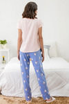 Zivame Three Musketeers Knit Cotton Pyjama Set - Blue N Print — thumbnail 3