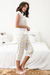 Zivame Three Muskeeters Knit Cotton Capri Set - White — thumbnail 4
