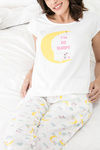 Zivame Three Muskeeters Knit Cotton Capri Set - White — thumbnail 5