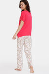 Zivame Wildflower Fields Woven Pyjama Set - White Alyssum — thumbnail 3