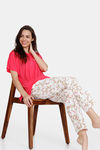 Zivame Wildflower Fields Woven Pyjama Set - White Alyssum — thumbnail 4
