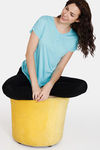 Zivame Wildflower Fields Knit Cotton Top - Ipanema — thumbnail 4
