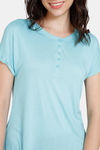 Zivame Wildflower Fields Knit Cotton Top - Ipanema — thumbnail 5