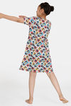 Zivame Girls Boots & Bailey Knit Cotton Knee Length Nightdress - Afterglow — thumbnail 3