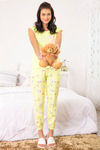 Zivame Three Musketeers Knit Cotton Pyjama - Yellow — thumbnail 4