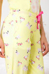Zivame Three Musketeers Knit Cotton Pyjama - Yellow — thumbnail 5