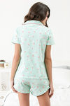 Zivame Three Musketeers Knit Cotton Shorts Set - White N Print — thumbnail 3