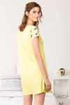 Zivame Coffee Times Knit Cotton Short Length Nightdress - Yellow — thumbnail 3