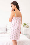 Zivame Coffee Times Knit Cotton Knee Length Nightdress - Pink N Print — thumbnail 3
