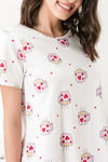 Zivame Coffee Times Knit Cotton Short Length Nightdress - White — thumbnail 5