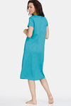 Zivame Country Songs Knit Cotton Mid Length Nightdress - Ceramic — thumbnail 3