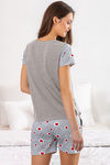 Zivame Love Bugs Knit Cotton Shorts Set - Grey N Print — thumbnail 3