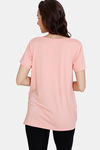 Zivame Maternity Lounge Knit Poly Loungewear Top - Coral Cloud — thumbnail 3