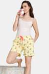 Zivame Summer Treat Knit Cotton Shorts - Popcorn — thumbnail 4