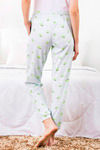 Zivame Love Bugs Knit Cotton Pyjama - Blue — thumbnail 3
