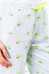 Zivame Love Bugs Knit Cotton Pyjama - Blue — thumbnail 5