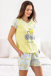 Zivame Crazy Farm Cotton Shorts Set- Yellow N Print — thumbnail 2