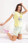 Zivame Crazy Farm Cotton Shorts Set- Yellow N Print — thumbnail 3