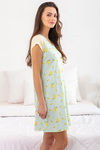 Zivame Crazy Farm Knit Cotton Knee Length Nightdress  - Blue N Print — thumbnail 2