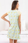 Zivame Crazy Farm Knit Cotton Knee Length Nightdress  - Blue N Print — thumbnail 3