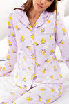 Zivame Love Bugs Knit Cotton Pyjama Set- Lavender N Print — thumbnail 5