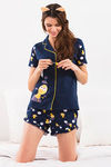 Zivame Love Bugs Cotton Shorts Set- Blue N Print — thumbnail 4