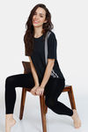 Zivame Lounge Knit Poly Lounge Top - Anthracite — thumbnail 4