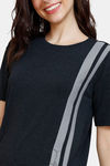 Zivame Lounge Knit Poly Lounge Top - Anthracite — thumbnail 5