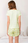 Zivame Bug Life Knit Cotton Shorts Set - Green N Print — thumbnail 3