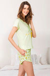 Zivame Bug Life Knit Cotton Shorts Set - Green N Print — thumbnail 4