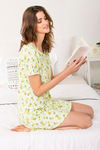 Zivame Bug Life Cotton Short Length Nightdress - Green — thumbnail 2