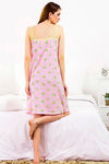 Zivame Love Bugs Cotton Knee Length Nightdress - Pink — thumbnail 3