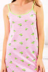 Zivame Love Bugs Cotton Knee Length Nightdress - Pink — thumbnail 5