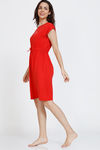 Zivame Lounge Knit Poly Loungewear Dress - Aurora Red — thumbnail 2